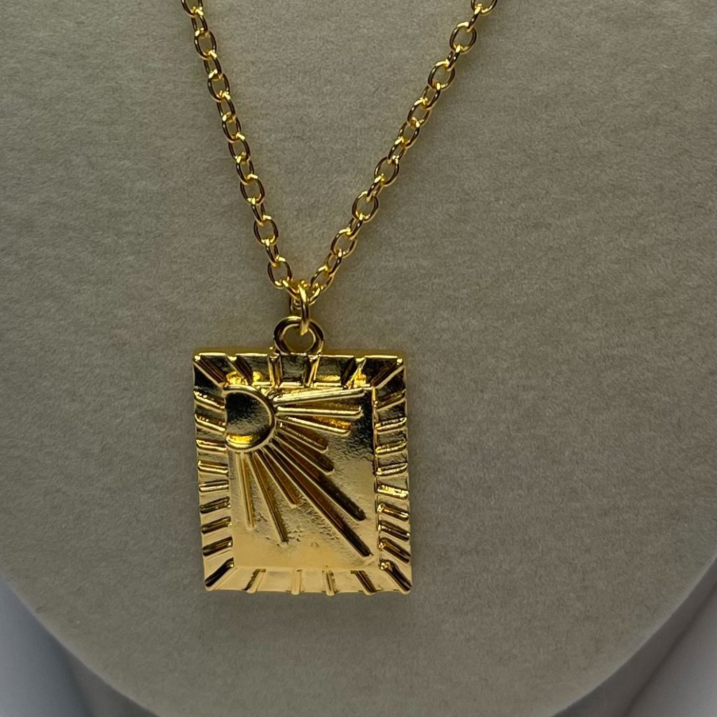 Mayamar 24k Gold-Plated Sun Pendant Necklace - Nwt